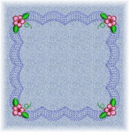 Lace Frame with Flowers Free Embroidery Design