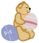 Bear With Easter Eggs Free Embroidery Design