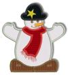 Arms Out Applique Snowman Free Embroidery Design