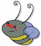 Cute Little Bee Free Embroidery Design