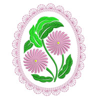 Framed Flower Free Embroidery Design