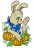 Bunny with Pumpkin Free Embroidery Design