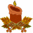 Fall Leaves Candle Free Embroidery Design