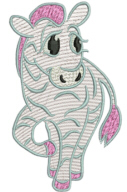 Cute Zebra Free Embroidery Design