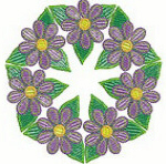 Triangle Flower Free Embroidery Design