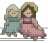 Dolls Cross Stitched Free Embroidery Design