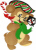 Christmas Bear with Candy Cane Free Embroidery Design