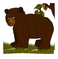 Brown Bear Free Embroidery Design