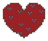 Cross Stitched Heart Free Embroidery Design